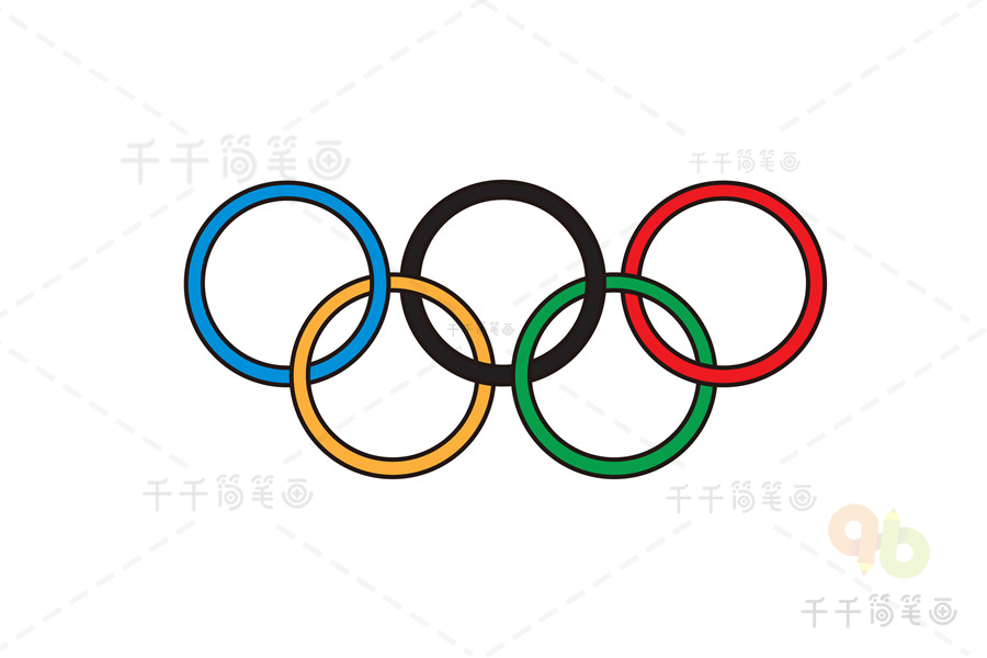 奥林匹克标志简笔画图片