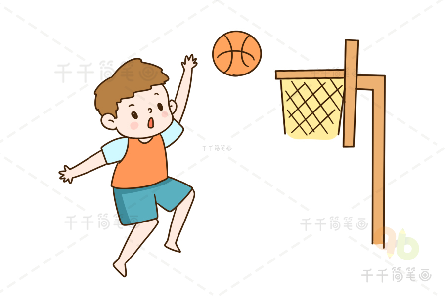 打篮球的帅哥怎么画图片