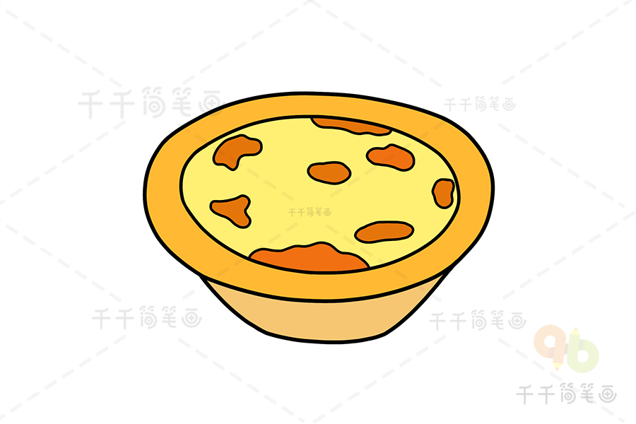 蛋挞简笔画制作图片