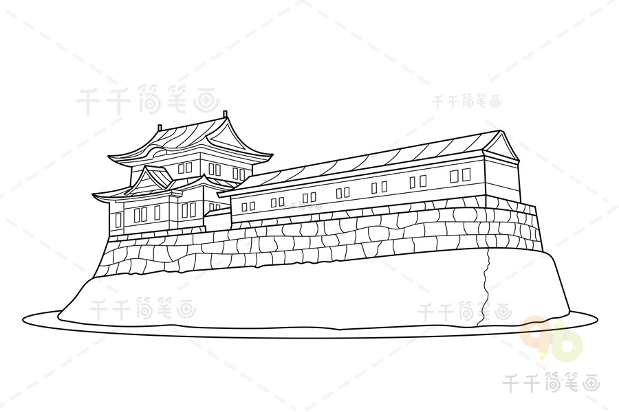日本著名建筑 简笔画图片