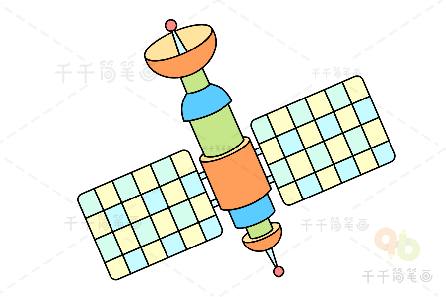 中国空间站照片简笔画图片