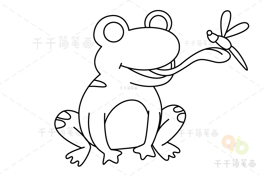 小青蛙的简笔画 捕捉图片