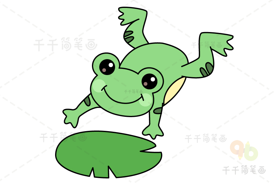 青蛙跳跃卡通图片图片