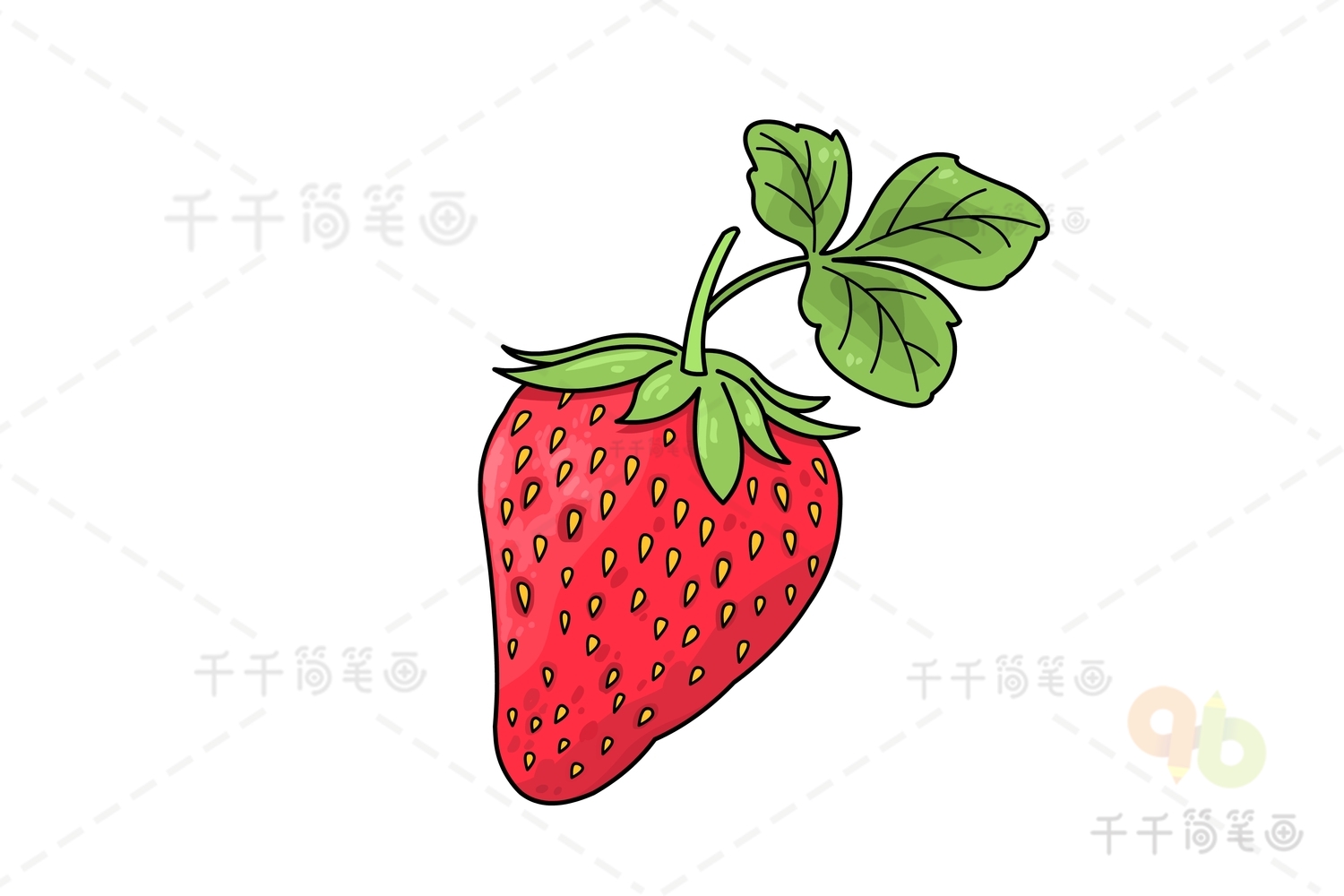 爆炸草莓简笔画图片