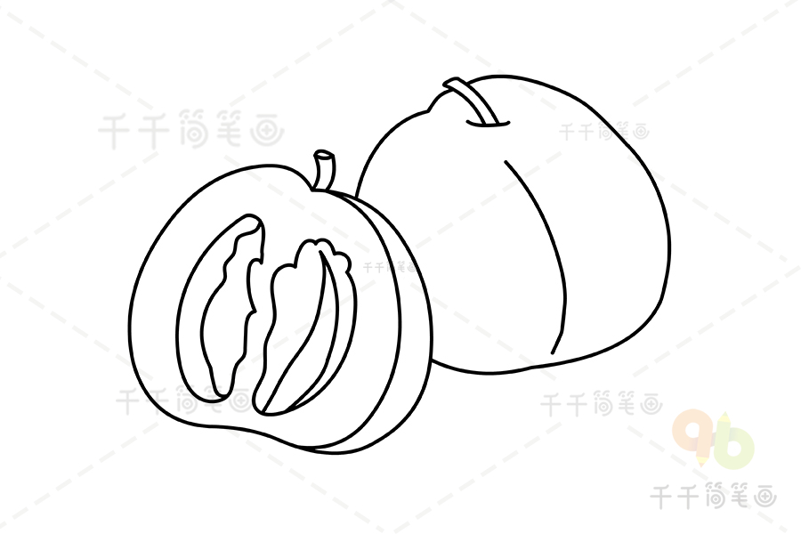 香瓜的简笔画图片