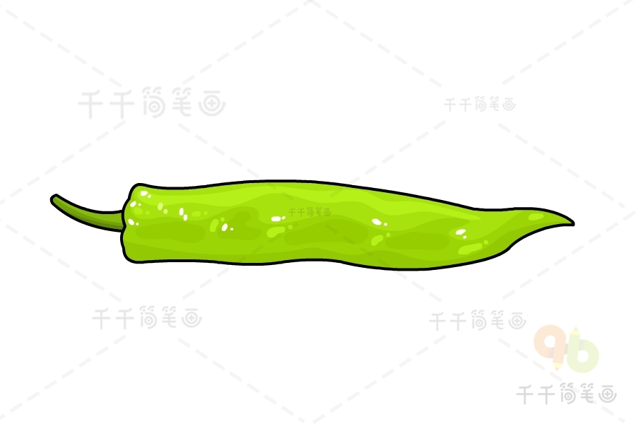 蔬菜简笔画青椒图片