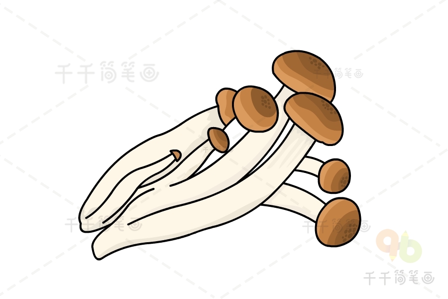 菌菇美食简笔画图片