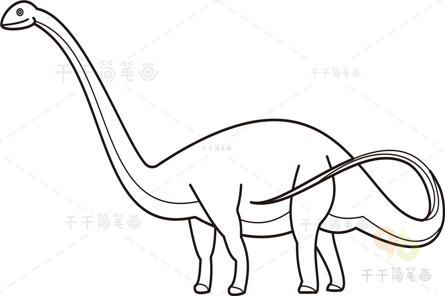 古生物恐龙简笔画图片