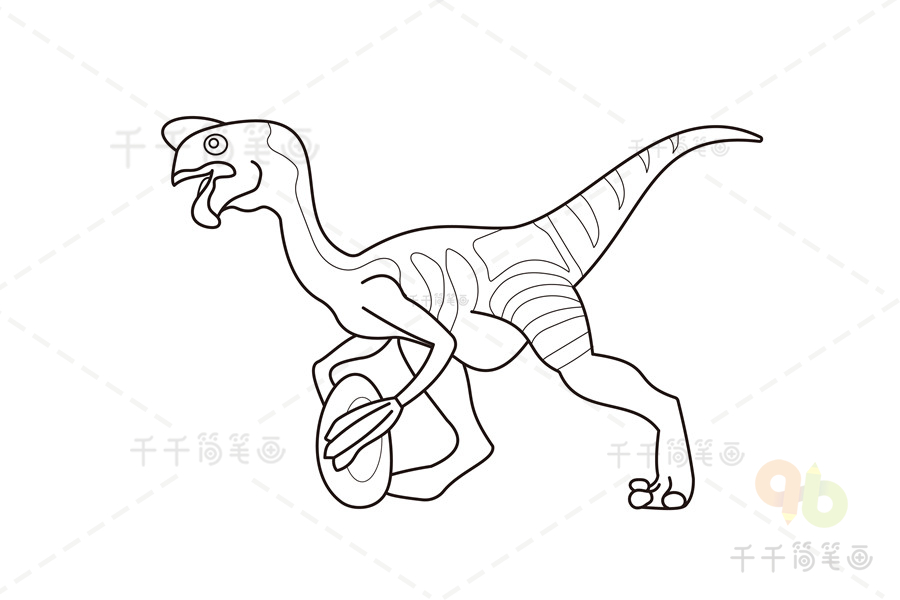 白垩纪的恐龙简笔画图片