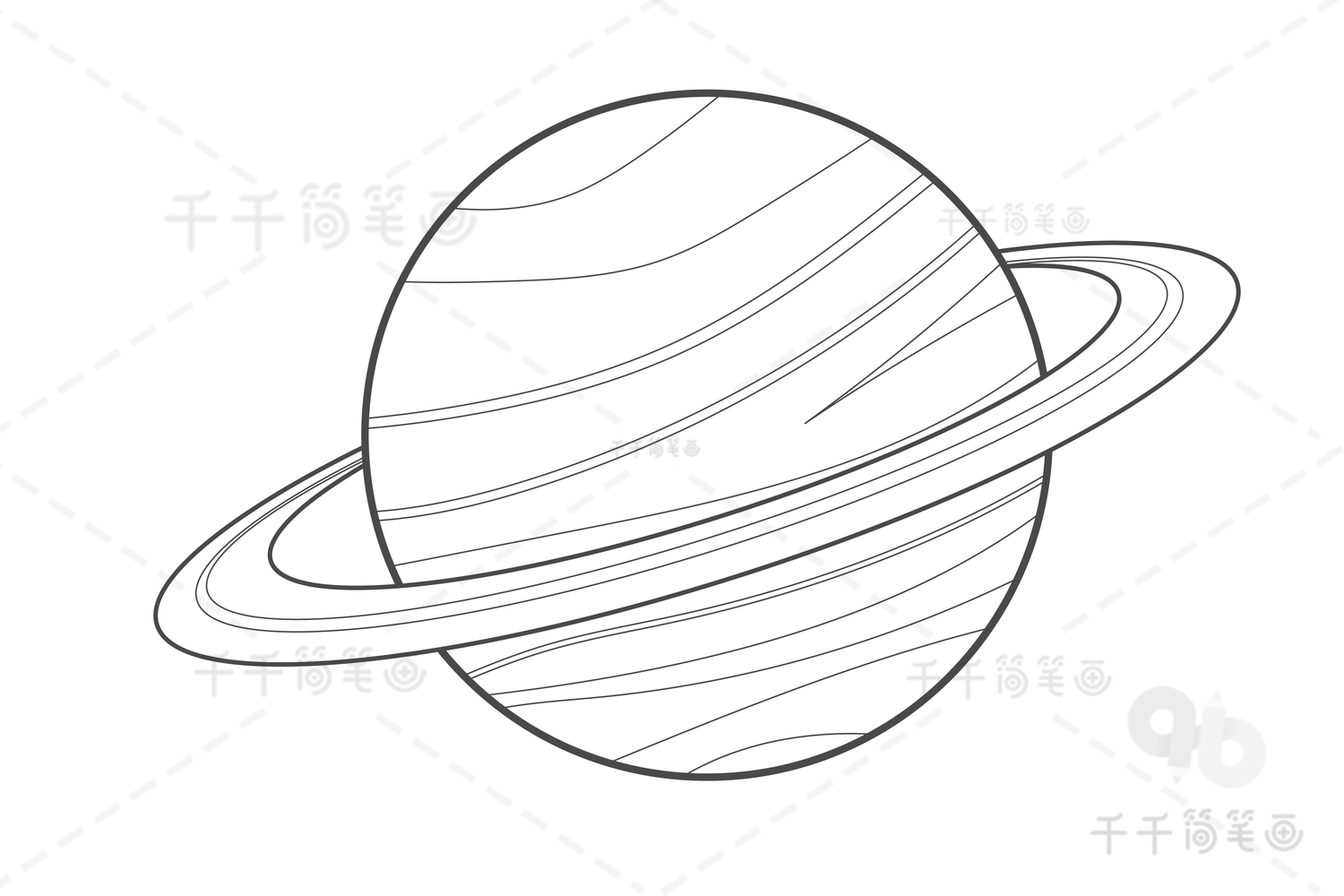 土星简笔画怎么画