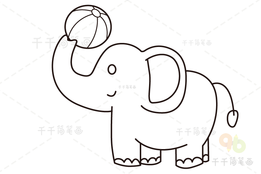 幼儿好画的大象简笔画教程