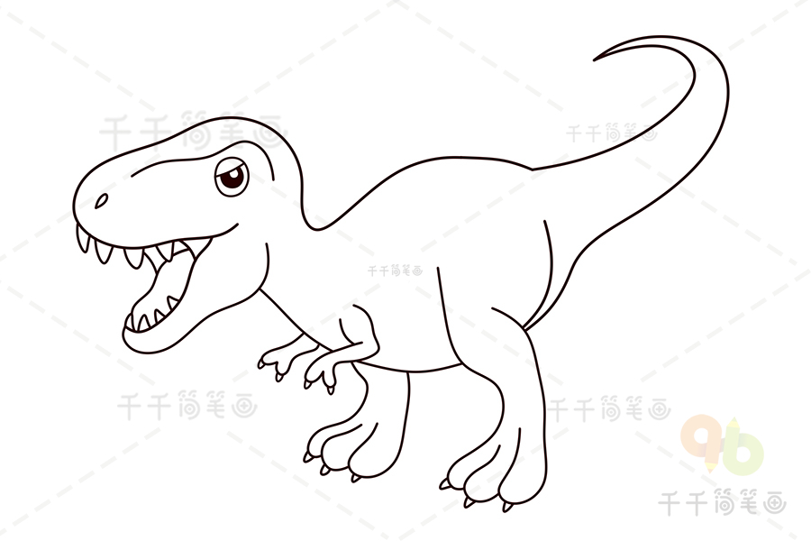 恐龙的样子简笔画图片