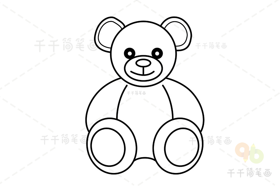 如何画一只小熊玩具简笔画