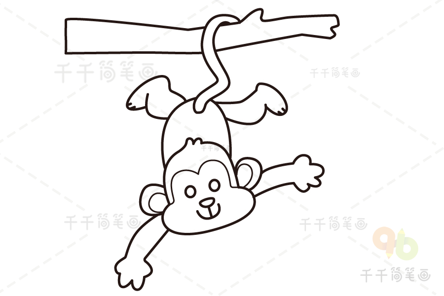 卡通小猴子简笔画怎么画