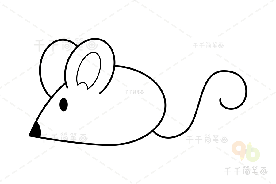 超萌的小老鼠简笔画图