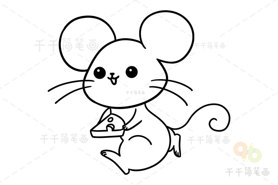 儿童老鼠简笔画画法