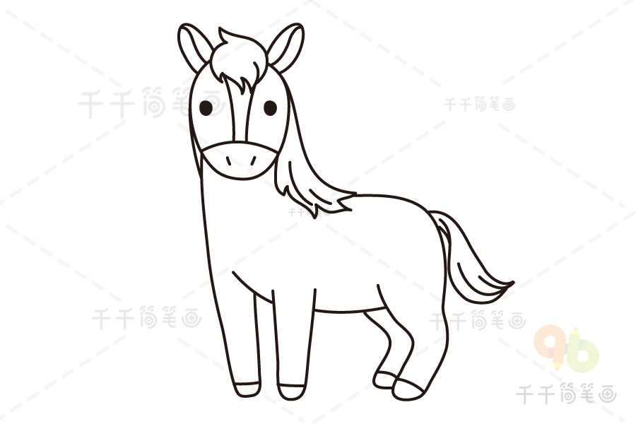 关于马的简笔画画法