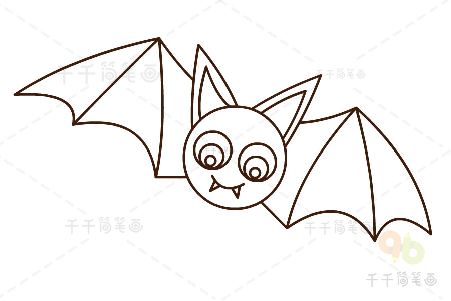 蝙蝠画法 步骤图片