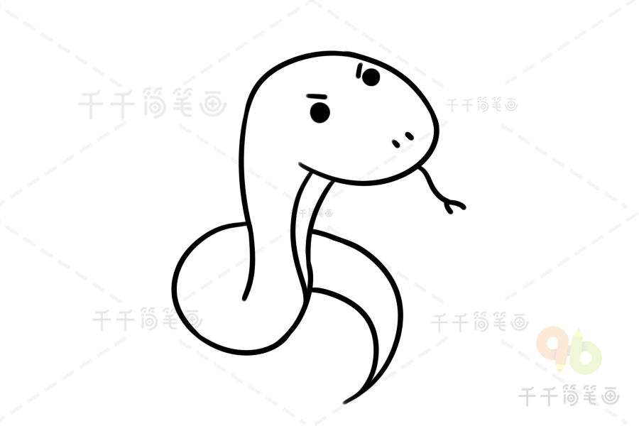 s型蛇简笔画图片