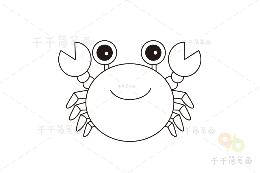 螃蟹简单画法图片