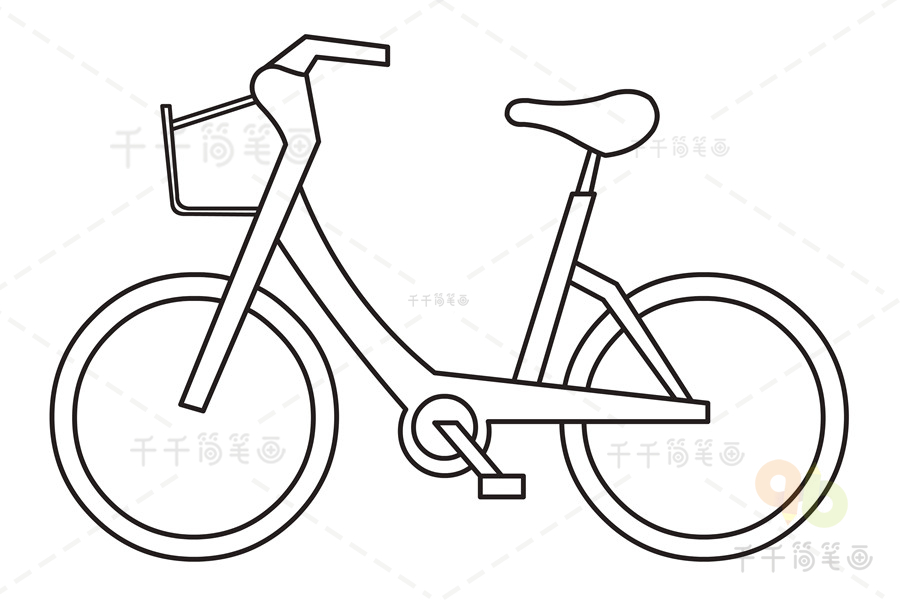 会飞的自行车简笔画图片