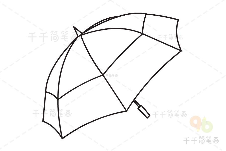 如何画雨伞的简笔画教程