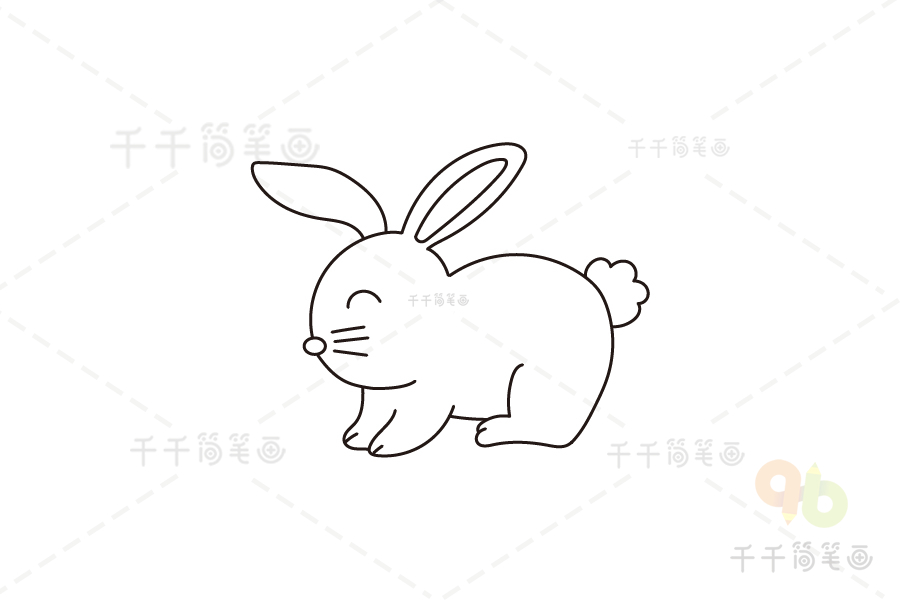 小兔子简笔画的画法步骤