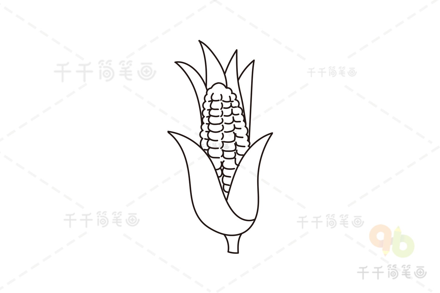 玉米手绘简笔画 插画设计图__蔬菜_生物世界_设计图库_昵图网nipic.com