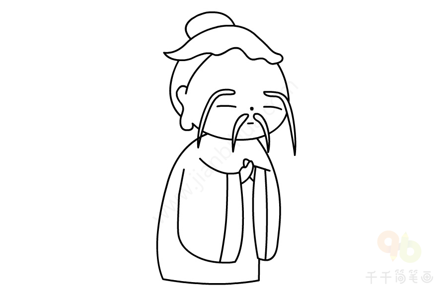 孔子简笔画